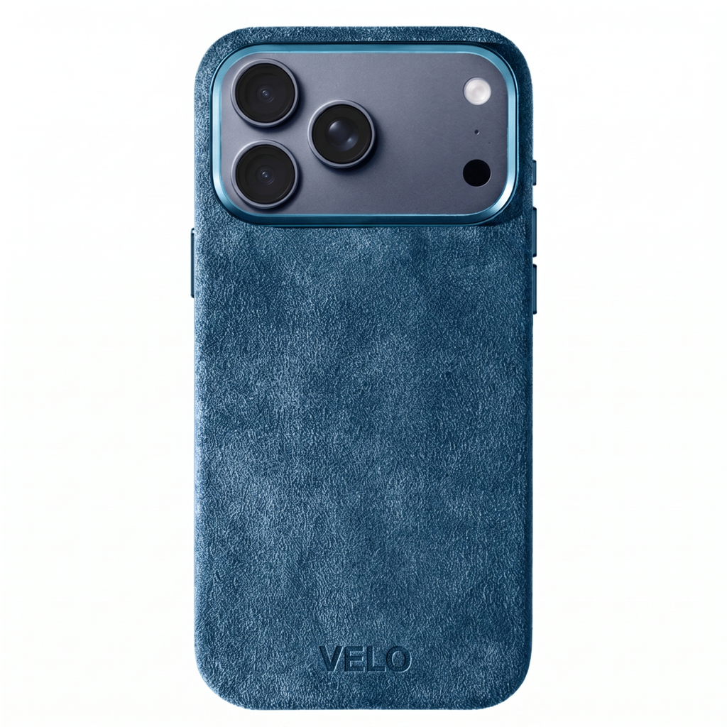 VELO — Alcantara® iPhone Case - Navy Blue