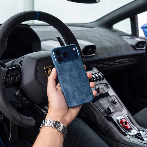 VELO — Alcantara® iPhone Case - Navy Blue